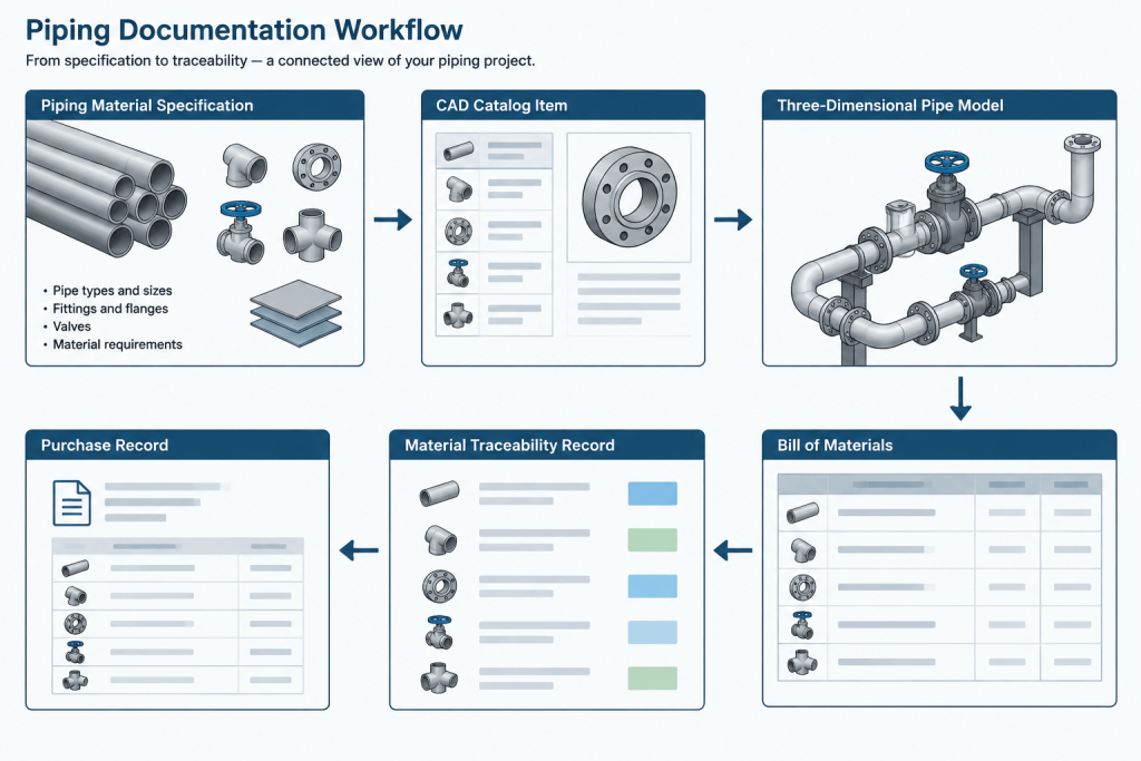 Seamless vs. Welded Pipe in CAD and Piping Documentation piping engineering illustration
