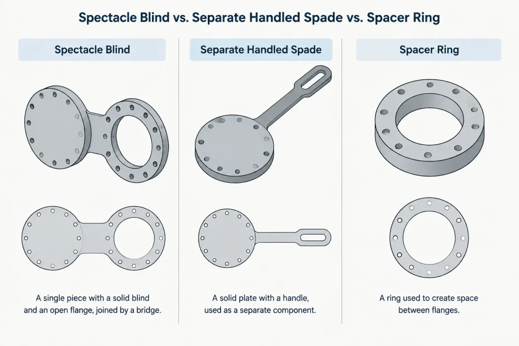 Spectacle Blinds, Spades, and Spacers in Piping CAD: Isolation, Status, and Joint Detailing piping engineering illustration
