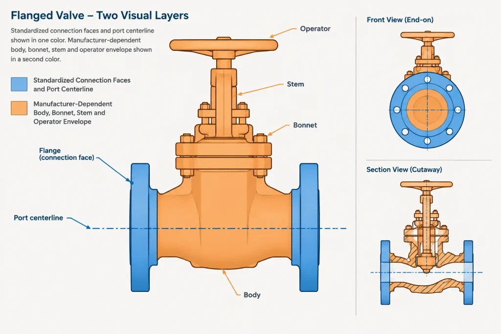Standard Dimensions vs. Manufacturer Dimensions in Piping CAD: What Can Be Treated as Generic? piping engineering illustration