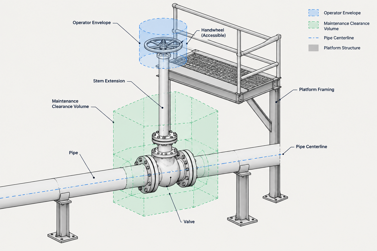 Valve Operator Extensions and Chain Wheels in Piping CAD: A Practical Layout Guide