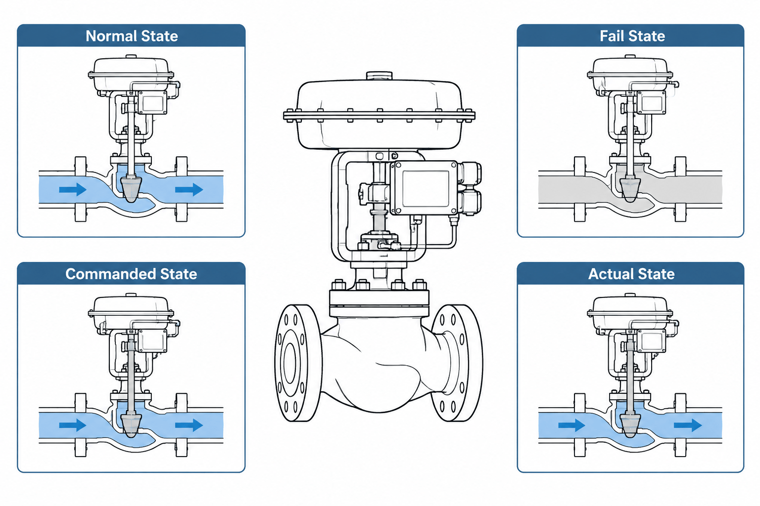 Valve Position Terminology in P&IDs and CAD: Normal, Fail, and Commanded States
