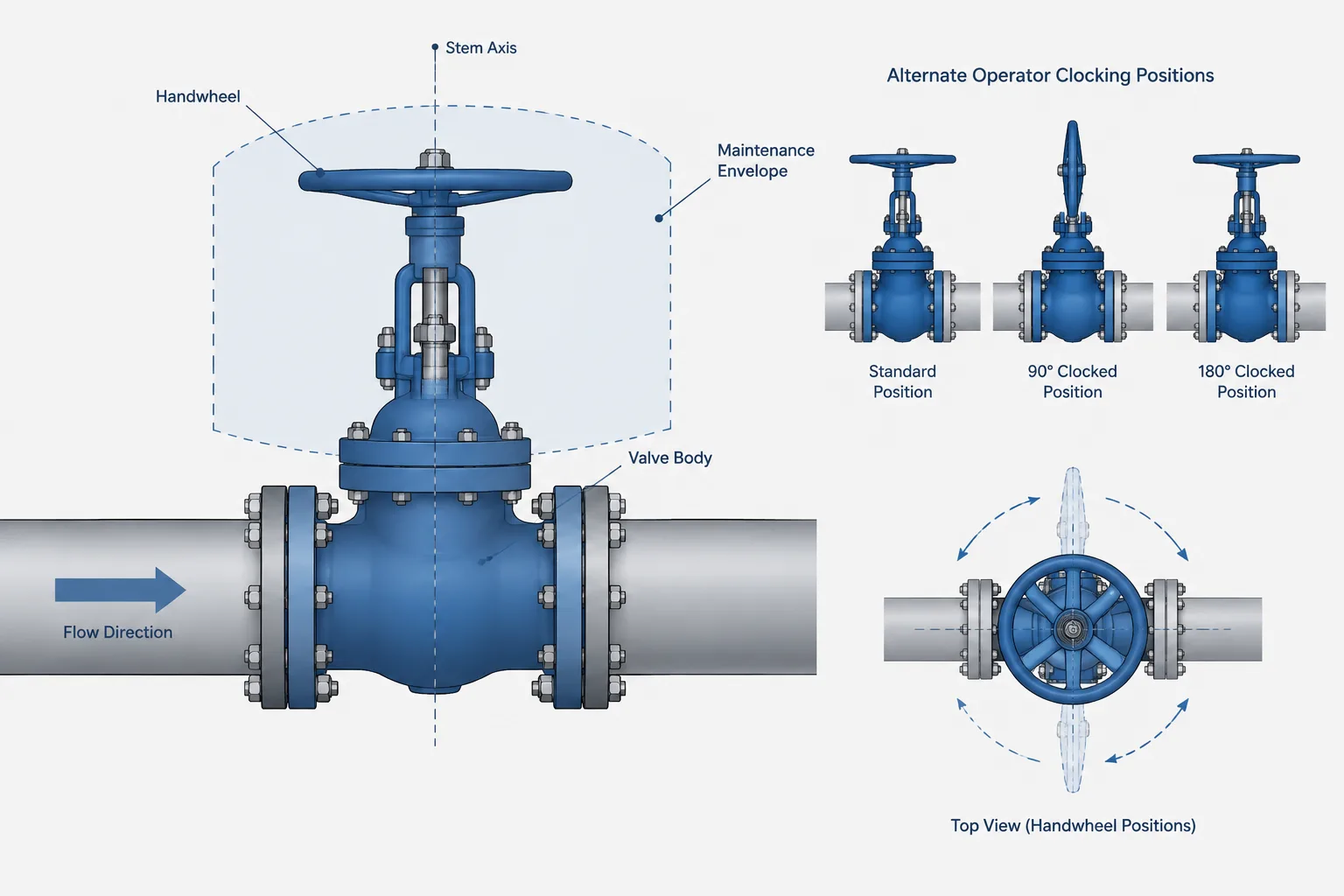 Valve Stem and Operator Orientation in Piping CAD: Layout, Access, and Documentation