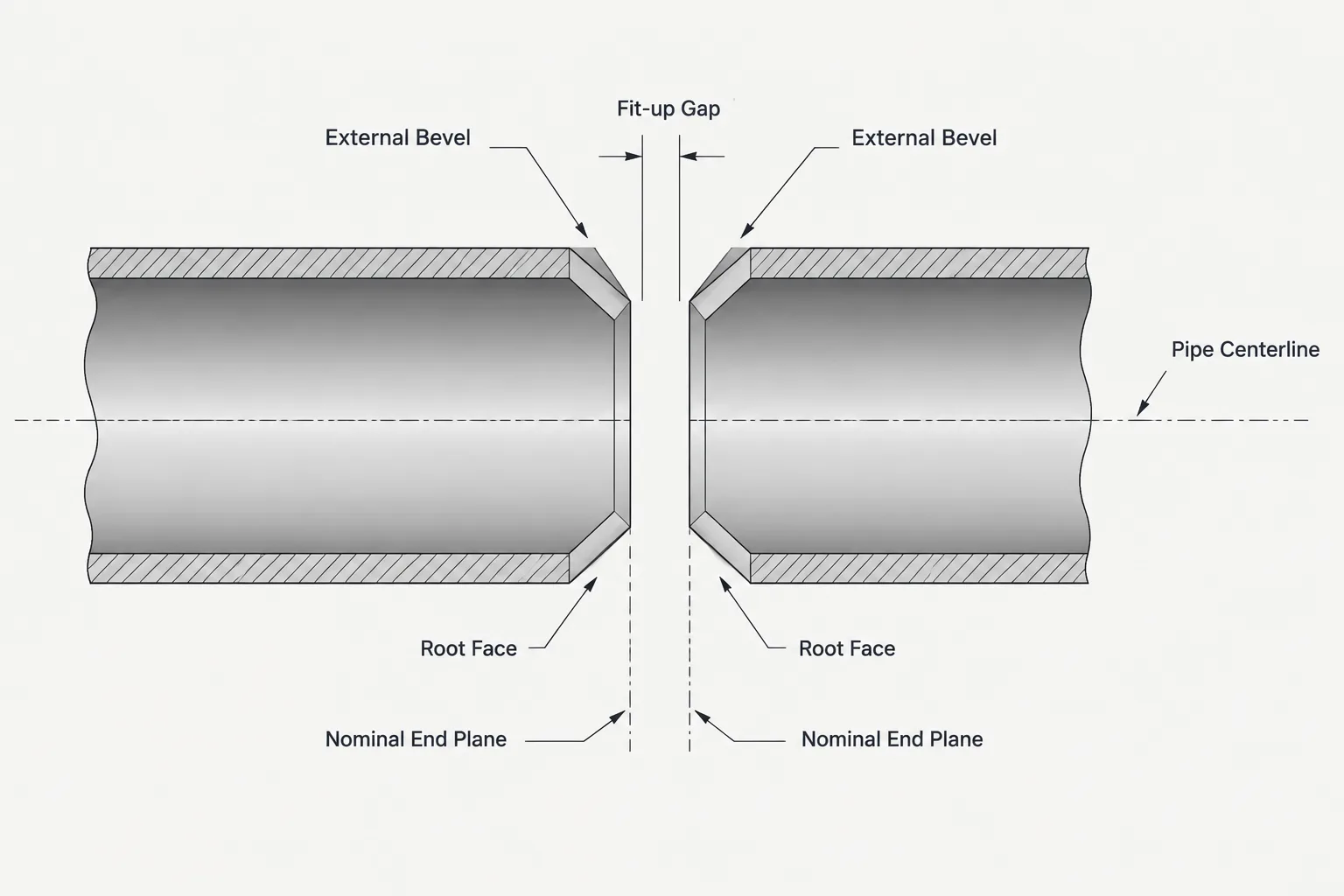 Butt-Weld End Preparation in Piping CAD: Bevels, Root Faces, and Fit-Up Gaps