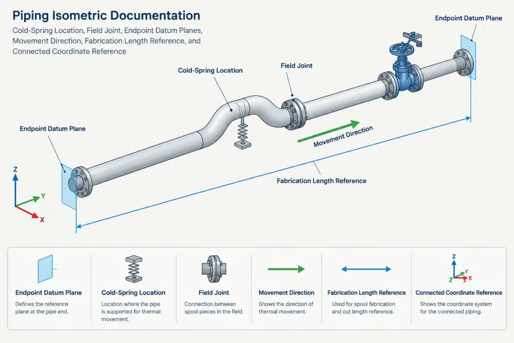 Cold Spring in Piping: Installed Offsets, Fabrication Dimensions, and CAD Control piping engineering illustration