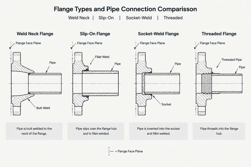 Flanged Piping Dimensions in CAD: Face Planes, Joint Gaps, and Pipe Cut Length piping engineering illustration