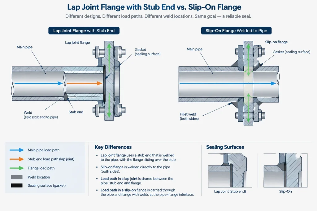 Lap Joint Flanges and Stub Ends in Piping CAD: Assembly, Rotation, and Dimension Control piping engineering illustration