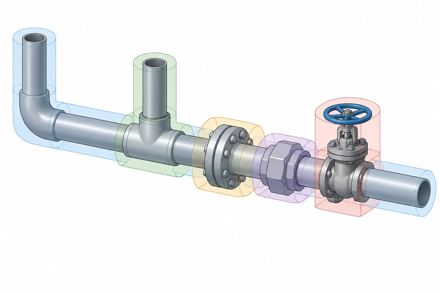Pipe and Fitting Outside Dimensions in CAD: Why Nominal Size Does Not Define the Envelope