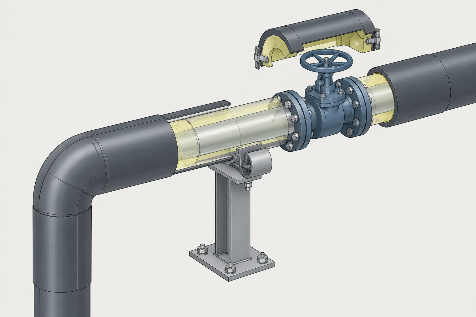 Piping Insulation in CAD: Thickness, Jacketing, Clearance, and Removable Covers