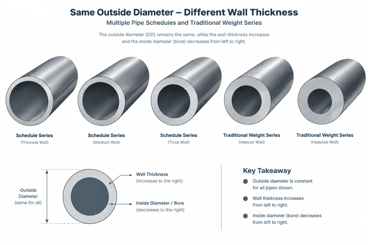 STD, XS, XXS, and Pipe Schedule: How Wall Designations Relate