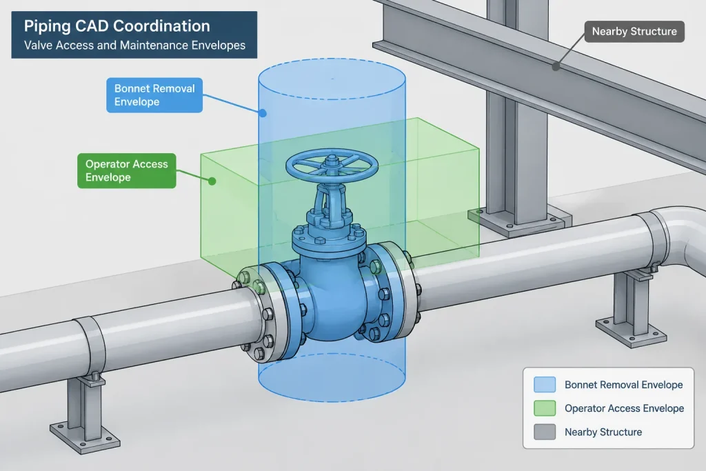 Valve Body, Bonnet, and Trim: What the Terms Mean in Piping Documentation and CAD piping engineering illustration