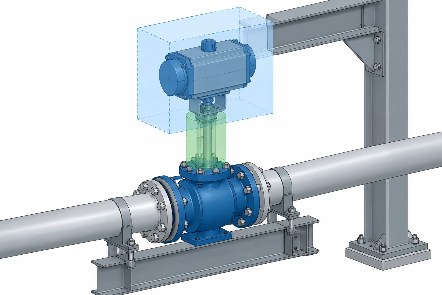 Valve Travel Envelopes in Piping CAD: Modeling Moving Parts and Maintenance Clearance