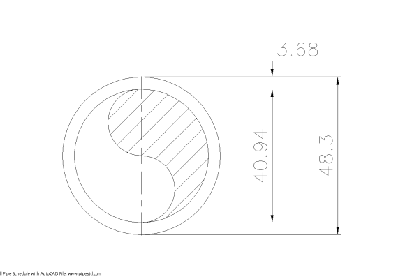 Schedule STD Pipe 1 1/2 Inch DN40